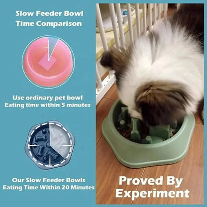 Slow Feeder Dog Bowl Non Slip Cat Dog Slower Food Feeding Dishes Pet Slow Eat Dishes Puzzle Bowl Pet Supplies