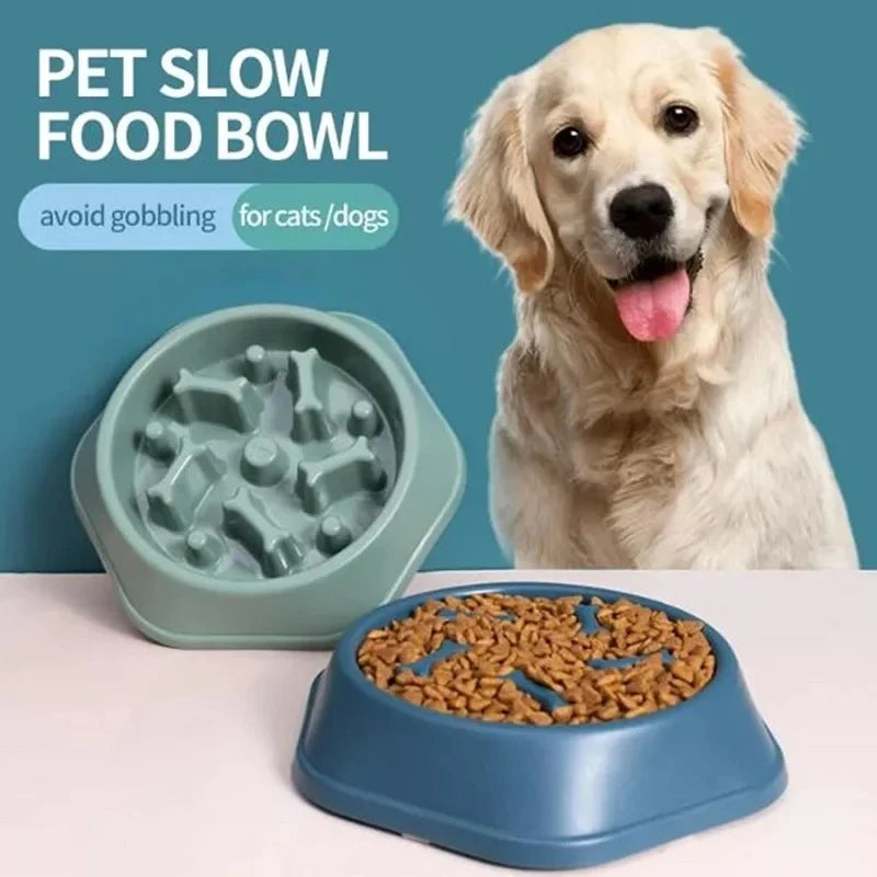 Slow Feeder Dog Bowl Non Slip Cat Dog Slower Food Feeding Dishes Pet Slow Eat Dishes Puzzle Bowl Pet Supplies