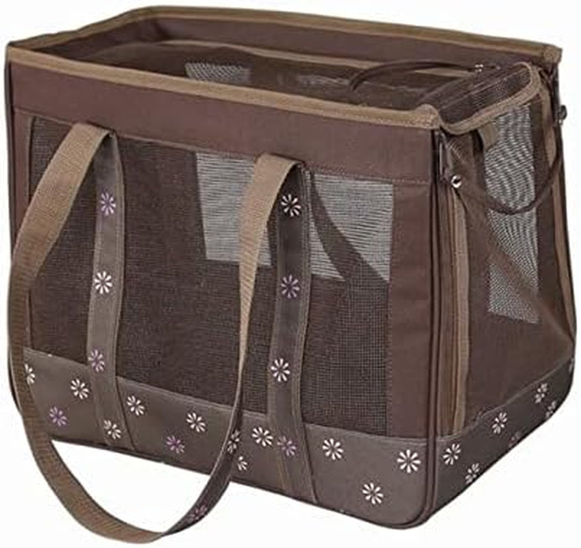 Surround-View Fashion Pet Carrier - Travel Airline Approved Dog Carrier with Dual-Mesh Sunroof
