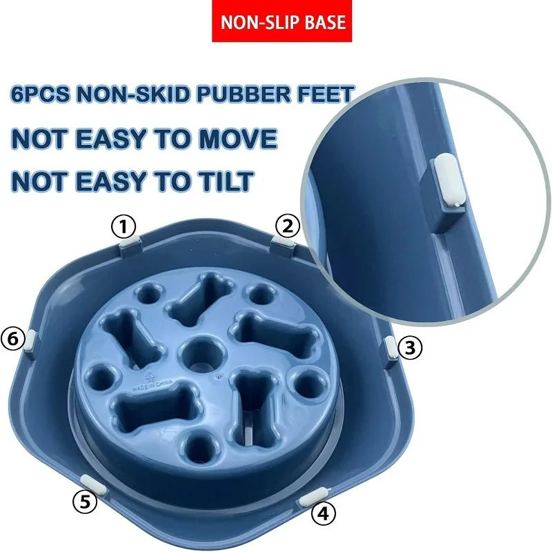 Slow Feeder Dog Bowl Non Slip Cat Dog Slower Food Feeding Dishes Pet Slow Eat Dishes Puzzle Bowl Pet Supplies