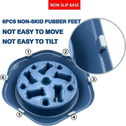 Slow Feeder Dog Bowl Non Slip Cat Dog Slower Food Feeding Dishes Pet Slow Eat Dishes Puzzle Bowl Pet Supplies