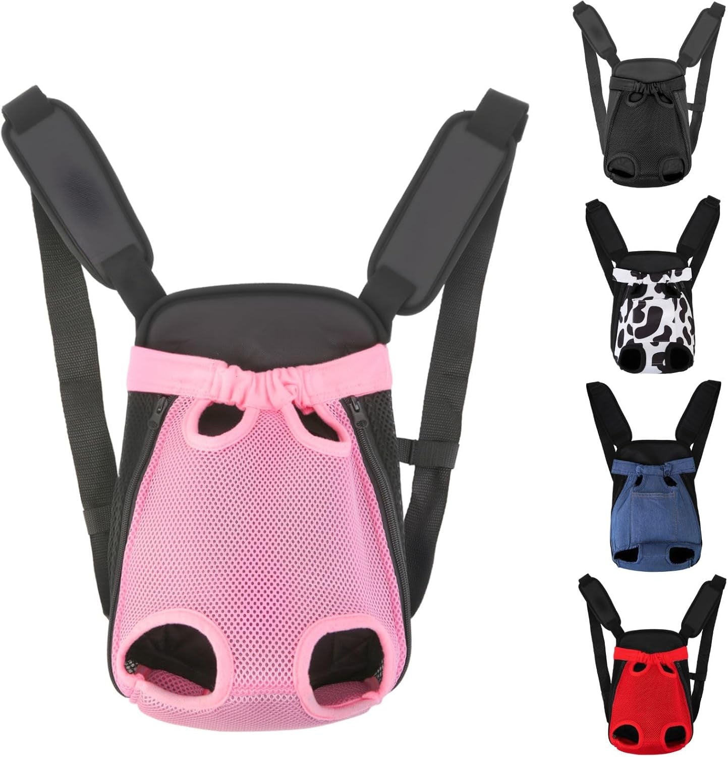 Dog Cat Backpack Carrier, Adjustable for Small Medium Dogs, Front Chest Pet Carriers, Puppy Sling, Holder Papoose for Cat Body【Small Size】