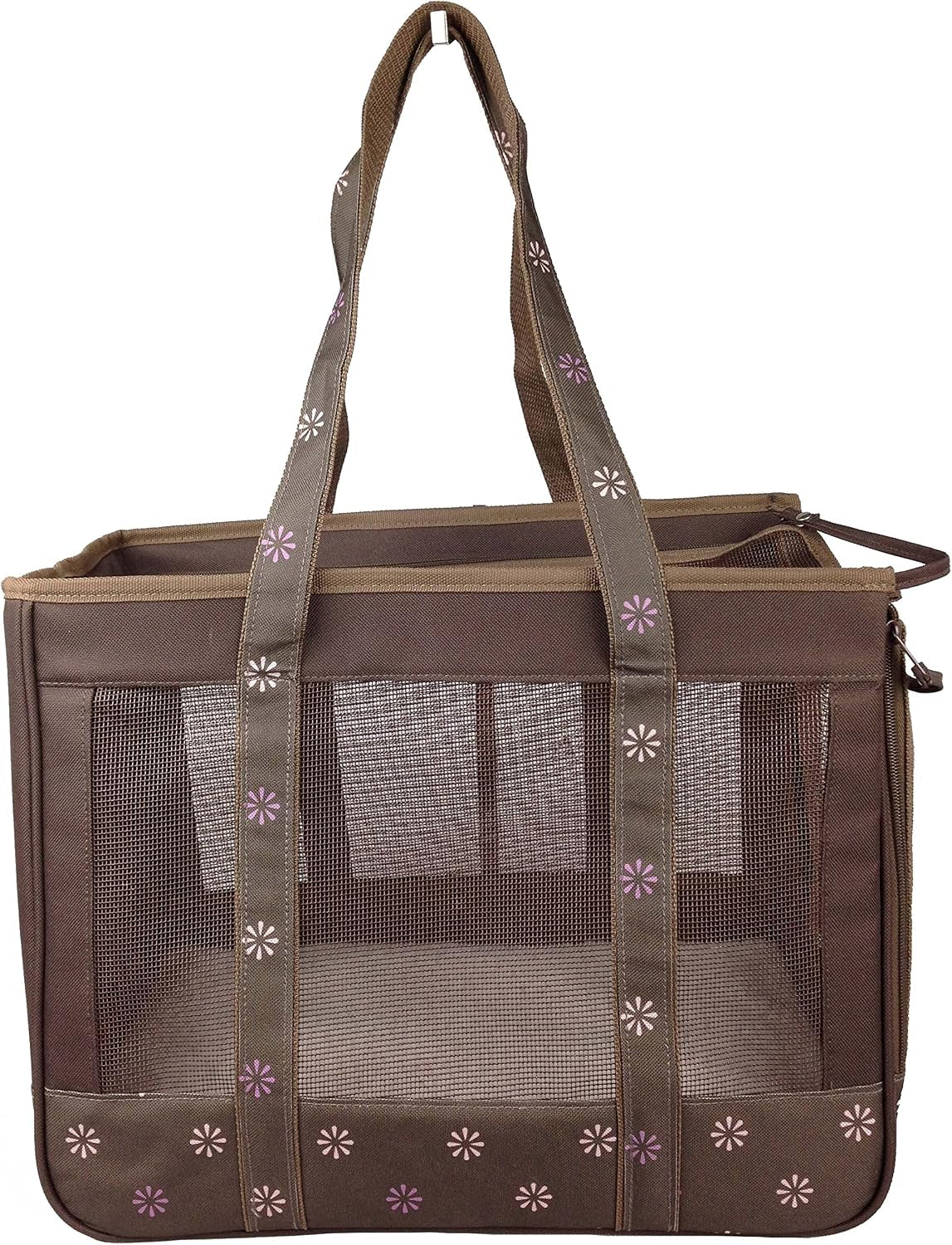 Surround-View Fashion Pet Carrier - Travel Airline Approved Dog Carrier with Dual-Mesh Sunroof