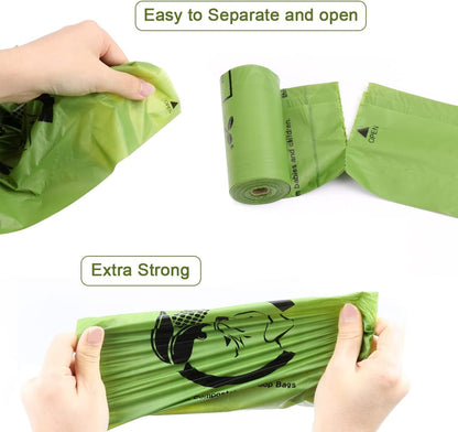 Certified Home Compostable Dog Poop Bags, 270 Plant Based Bags (18 Rolls)