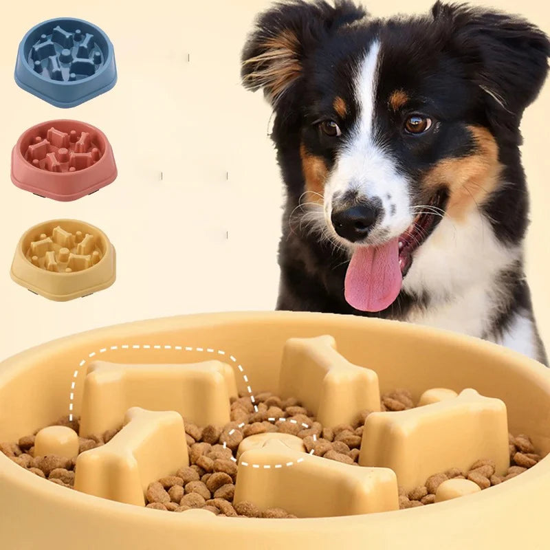 Slow Feeder Dog Bowl Non Slip Cat Dog Slower Food Feeding Dishes Pet Slow Eat Dishes Puzzle Bowl Pet Supplies