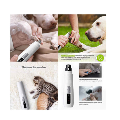 Ultimate Pet Nail Grinder - Electric Trimmer for Dogs & Cats with Turbo Rechargeable Power