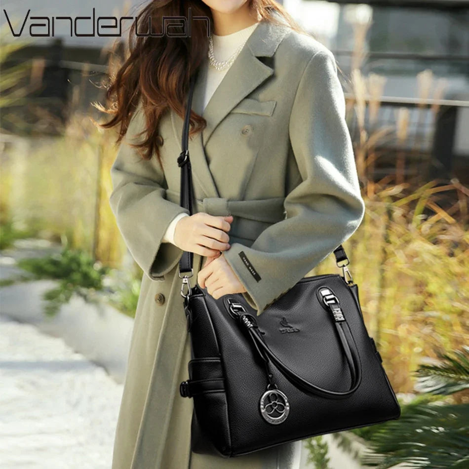 Genuine Luxury Handbags Women Bags Designer HIgh Quality Leather Large Crossbody Bags for Women 2026 Shoulder Bag Sac A Main