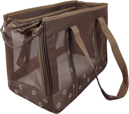 Surround-View Fashion Pet Carrier - Travel Airline Approved Dog Carrier with Dual-Mesh Sunroof