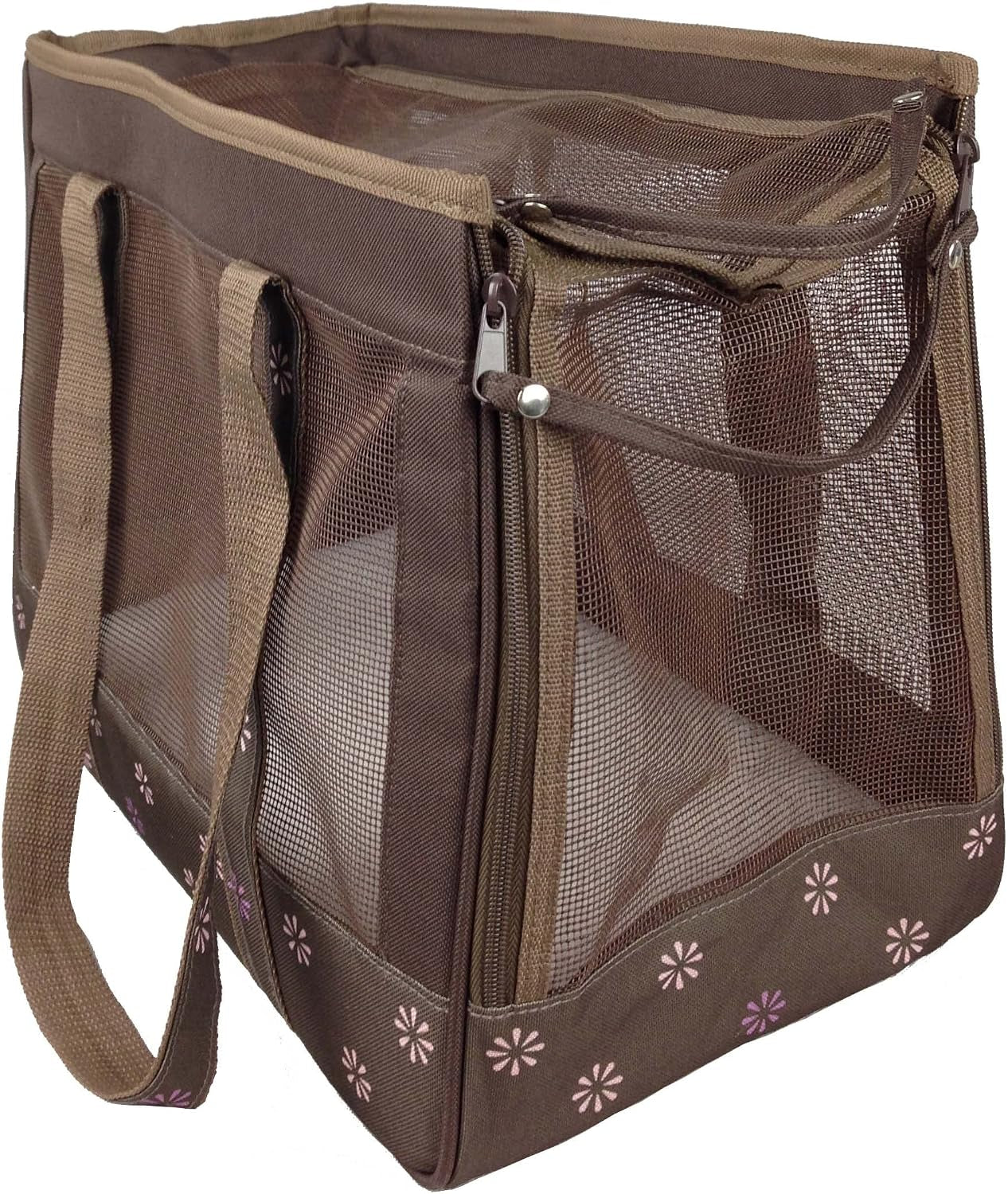 Surround-View Fashion Pet Carrier - Travel Airline Approved Dog Carrier with Dual-Mesh Sunroof
